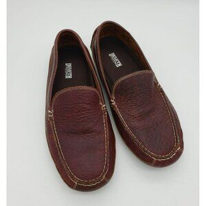 Duluth Trading Co Brown Bison Leather Driving Mocs Moccasins 12018 Size 11 W
